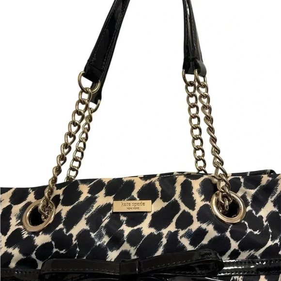 Kate Spade Animal Print gold chain purse Cheetah Large. In great conditions - Picture 3 of 11